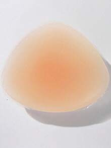 Prótesis de mama triangular de silicona del color de la piel, resistente al calor para nadar y spa, almohadilla de silicona artificial para realzar el busto, unisex para después de la cirugía de extirpación de mama, 1 pieza - Albaricoque - Ver 3