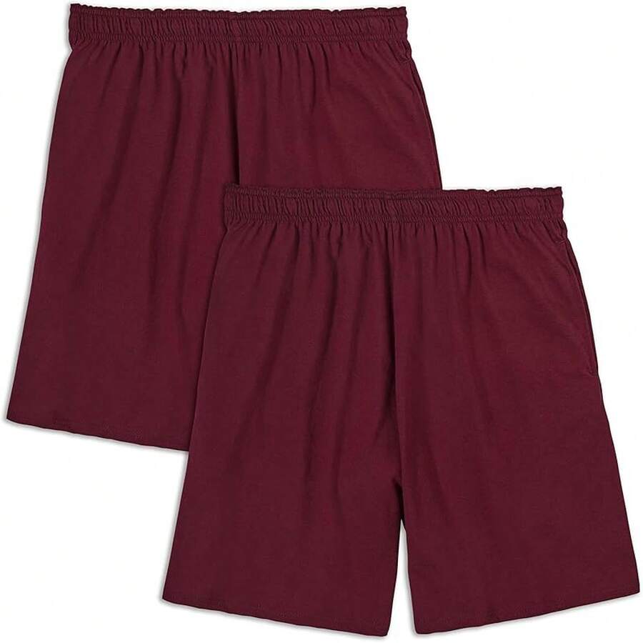Men's  Cotton Shorts With Pockets (S-4XL) - Gói 2 - Màu nâu đỏ - Xem 1