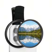 67mm Clip-On CPL Polarizing Filter Kit For Smartphone Camera Lens, Ultra-Thin Multi-Coated Circular Polarizer Lens Filter, Clip-On Phone Filter