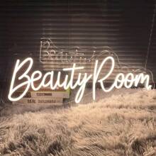 1 Stück Schönheits-Neonschild für Spa, Schönheits-Salon, Nagelstudio, Augenbrauen, Wimpern, Studioräume, LED-Wandkunst-Dekoration für Geschäfte, Logos, Friseurläden, batteriebetriebene Warmweiße LED-Wortleuchte, 5V USB-betrieben