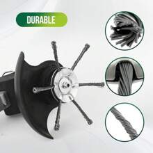 Universal Steel Wire Trimmer Head Replacement – Heavy-Duty  Brush Cutter Attachment For Electric & Cordless String Trimmers, Fits 5mm Shaft, Ideal For Grass, Moss & Rust Removal
