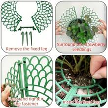 10pcs Strawberry Planting Support Rack With 4 Sturdy Columns, Strawberry Cultivation Structure Ensures Fruit Stays Clean, Suitable For Indoor Or Outdoor Garden Strawberry & Vegetable Planting, Planting Assist Tool, Applicable For Halloween, Christmas, Valentine's Day