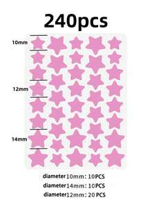 40pcs 240pcs Face Pimple Patches Covering Colored Stickers Hydrogel Patches Photo Essentials Star Shaped Decor Stickers For Concealing Blemishes And Imperfections Easy Peel Off Suitable For Various Parties And Fun Events Star Shaped Decor Stickers Holiday Party Gift Idea Cute Star Shaped Colorful DIY Stickers , Back To School Gifts - Multicolor - View 14