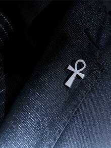 1 件复古 Ankh 十字胸针，不锈钢翻领别针西装配饰，多功能时尚办公室配饰衬衫夹克珠宝圣诞节万圣节 - 十字架胸針 - 查看 9