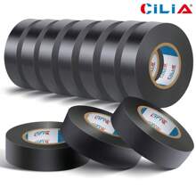 CILIA 10 Pcs Electrical Insulation Tape ,19 Mm X 25 M 10 Pieces PVC Repair And Bonding, Adhesive Tape, 7 Colours For Voltages Up To 6 KV, Professional Electrical, Flexible, Self-Extinguishing