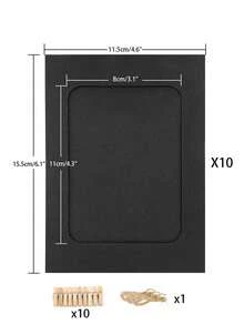 21 pièces (set) Cadres photo en papier, guirlande de pinces de cadre photo en papier vif - cadres photo en papier kraft à suspendre pour afficher des photos de 10 x 15 cm, présentoirs photo en carton DIY avec pinces et ficelles, décorations DIY faciles pour anniversaire, mariage, anniversaire, baby shower - joli bannière d'anniversaire, cadeau fête des mères, faveurs de fête, baby shower