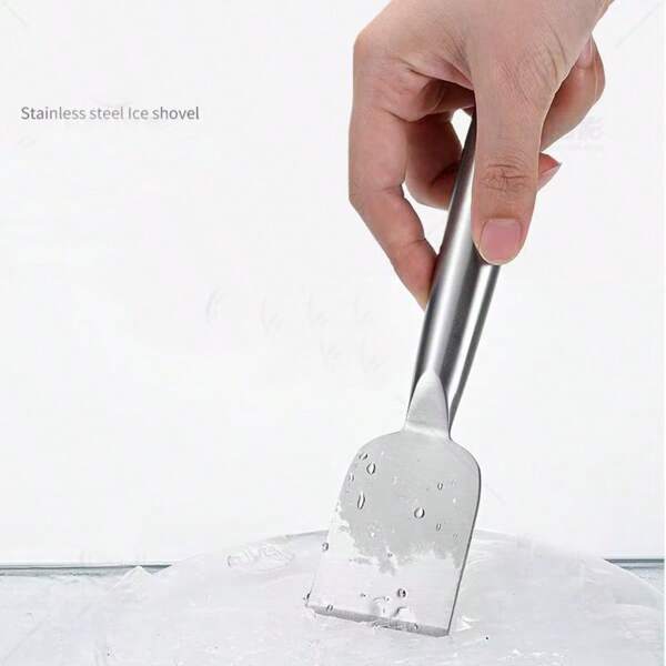 Stainless Steel Spatula, Multipurpose Small Sturdy Scraper Shovel For Fridge, Pot Bottom, Thick Ice Scraper