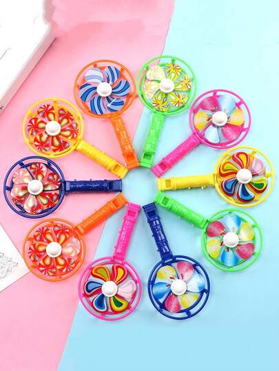 10/20件彩色风车哨子派对礼物，长12厘米/4.72英寸，宽6.5厘米/2.56英寸。有趣的游戏道具，可以提升派对气氛。派对用品，小玩具，圣诞礼物，复活节玩具，复活节派对玩具，派对礼物（颜色随机）夏威夷玩具，母亲节毕业典礼