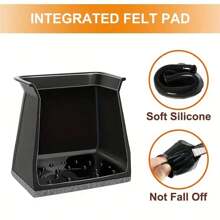 28/20 Square Chair Leg Protection Covers, Black Silicone Felt Furniture Chair Leg Pads, Suitable For Wooden And Tile Floors, Anti-Slip Furniture Leg Caps, Noise-Reducing And Silent Furniture Foot Covers (Multiple Sizes, Suitable For Chair Legs Of 1.3-5.5cm)
