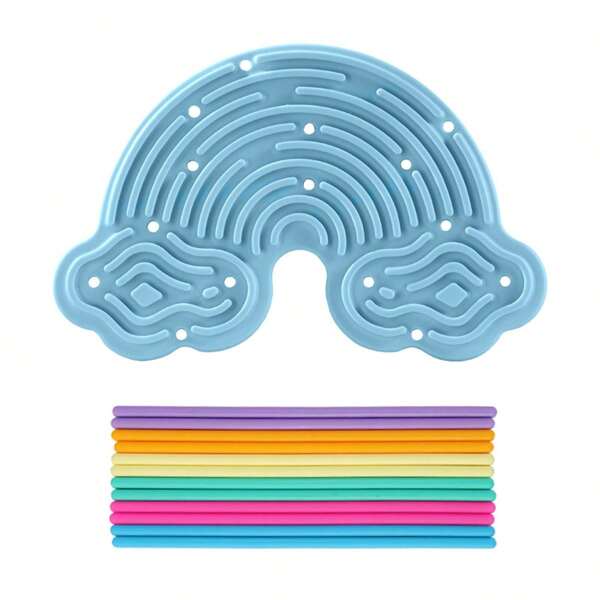 1 Set Bürotisch Wolken-förmiges sensorisches Fummeltier - beidseitige Silikon-Beschäftigungstableau, Eis-Stress-Relief für Erwachsene & Studenten, weiches Quetsch-Fummeltier, 6 Farben