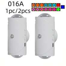 1/2 Stücke aufladbare LED Nachtlichter mit Bewegungssensor, RGB Farbverlauf Ambiente Licht, dimmbar, Innenraumleuchten, magnetische Tritthilfen, USB betrieben, tragbar, zylinderförmige, nicht abnehmbare Fassung für Flure, Nachttische, Schreibtische, Schränke und Notfälle, Flurbeleuchtung, polierte Oberfläche
