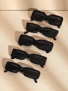 5pcs Cat Eye Hot Girl Style Cool Hip Hop Women Fashion Glasses Combination For Musical Festival Street-Photography Bar Club Accessories Beach Accessories For Women Glasses Shades For Summer Beach Vacation,Outdoor,Travel ,Back To School,Preppy Style,School Look