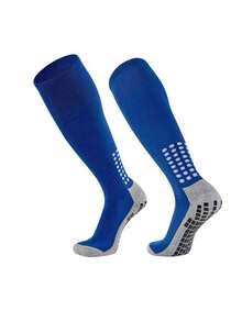 1 双儿童及膝运动袜，圆点防滑专业足球袜，加厚毛圈面料硅胶防滑防臭高筒袜，适合 7-12 岁男童女童 - 彩色 - 查看 13