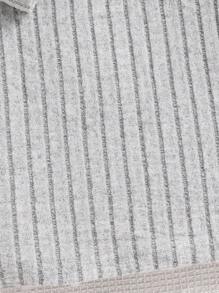 2pcs Teen Girls Crewneck Ribbed Knit Midi Dress, Fitted & Elegant, Spring Autumn, Black & White