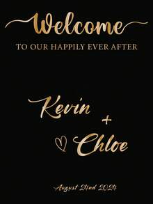 Customize A "Welcome To My Wedding" Wedding Decoration Crystal Transfer Sticker. Give Your Mirror A Unique Style. Customize Exclusive Groom And Bride Names And Wedding Dates. Decorate Personalized Crafts At The Wedding Venue. Bedroom Mirror Decoration. Wall Decoration, Celebration Decals,Wedding Signs For Reception - Gradient Gold - View 28