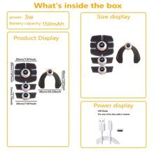 USB Rechargeable Wireless EMS Muscle Stimulator ABS Abdominal Muscle Trainer Toner BodyHip Trainer   Unisex