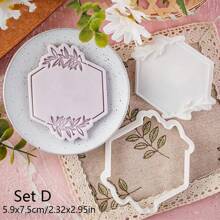 Leaf Pattern Cookie Cutter DIY Birthday Fondant Biscuit Mold Baby Shower Party Cookies Embossing Mould Dessert DIY Decor Tools Wedding Party Birthday Cake Mold