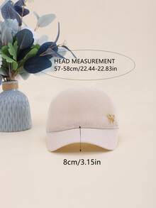 1 件和纸蝴蝶结装饰棒球帽，纯色，韩版，时尚百搭，女士夏季，透气 - 彩色 - 查看 8