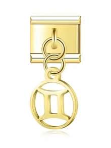 2025 Fashions Modular Golden Twelve Constellations Italian Charm Links Fit 9mm Elastic Bracelet Stainless Steel Making Jewelry - A - View 21