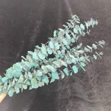 10/20pcs Blue Preserved Eucalyptus Stems - 17" Hanging Eucalyptus For Shower, Green Leaves For Boho Chic Home Decor, Suitable For Spring, Valentine's Day And St. Patrick's Day Arrangements