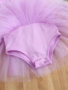 1 chiếc váy tutu kiểu công chúa thanh lịch, dễ thương, ngọt ngào, thoáng khí, nhẹ, chất liệu voan mỏng, thích hợp cho bé gái dự tiệc, sinh nhật, lễ kỷ niệm, ngày lễ, biểu diễn, tiệc chiêu đãi, mọi mùa. - Màu tím hoa cà - Xem 10