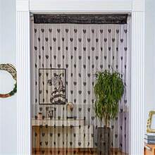 1PC Romantic Love Line Curtain, Lovely Princess Room Valentine's Day Decoration Curtain, Tassel Partition Curtain, Door Decoration Curtain, Room Decor