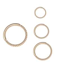1-4 Pcs Stainless Steel Seamless Nose Rings/Piercing Jewelry, 6/8/10/12mm Twisted Unisex Punk Closed Hoop Earrings