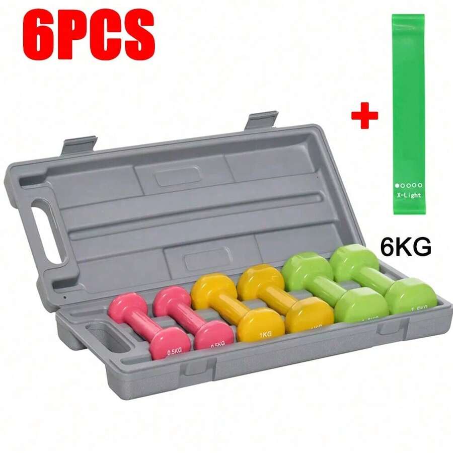 6kg 10kg Dumbbell Fitness Weights Set For Men And Women, Home Gym Workout, - 6KG - View 1