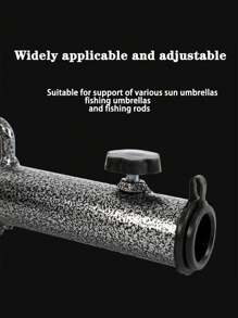 2pcs Heavy-Duty Metal Umbrella Stand Holder, Adjustable Portable Spiral Ground Anchor For Flag, Umbrella, Fishing Rod, Outdoor Park & Beach Use, Fits Soil & Lawn, 14in Insertion Depth