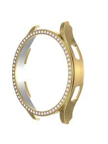 1 件玫瑰金/银色手表保护壳，兼容三星 Galaxy Watch 7 FE 6 5 4 40mm 44mm / Watch 5 Pro 45 44mm / Watch 6 43mm / Watch 4 Classic 46mm，奢华嵌入式水晶钻石闪亮装饰，年轻时尚颜色：金色、透明色、粉色 - 彩色 - 查看 49