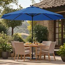 Polyester Replacement Canopy For Patio Umbrella - UV Resistant Sun Shade Cover, Easy Install & Universal Fit - Royal Blue - View 7