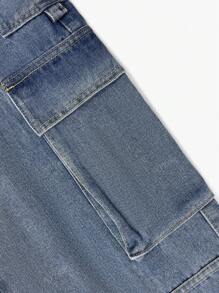 NVFelix 2025 New Women's Summer Y2K Cargo Jeans - Loose Straight-Leg Denim Pants With Multi-Pockets
