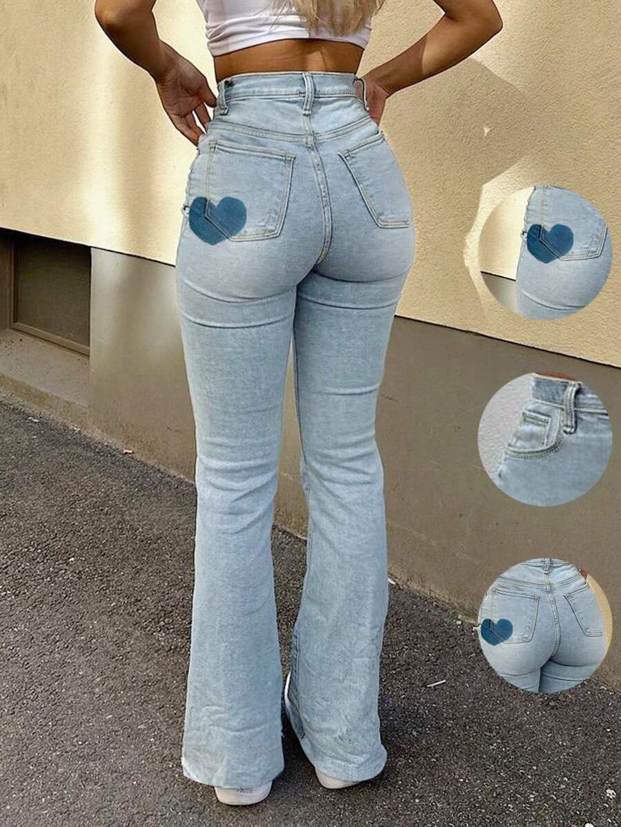 Pantalones vaqueros cruzados de comercio exterior Ins con nueva moda femenina, de solapa micro, casual, versátil y que realzan la cadera