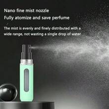 4 件迷你旅行喷雾瓶，5 毫升可再填充香水喷雾，带泵盒 - 便携式口袋大小古龙水喷雾，外出时方便携带，适合女孩、女士和母亲 - 多色-3 - 查看 4