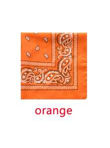 1pc Polyester Paisley Neckerchief, Versatile Bandana, Hip Hop Rock Outdoor Headwear, Mask Accessory, Scarf For Cycling Hiking Windproof Sun Protection, Unisex Lightweight Woven Headband, Machine Washable & Dry Clean, Cool Fashion Headwrap
