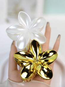 2 piezas de pinzas para el cabello de diseño de flores de acrílico, accesorios elegantes y sofisticados para el cabello personalizados para mujeres, uso versátil diario, para la escuela, la universidad