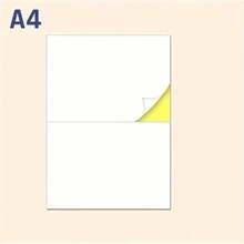 20 张 A4 297 X 210 毫米纸张，自粘多用途标签，可打印白色贴纸标签，适用于激光/喷墨打印机贴纸尺寸白色，每张 A4 纸可贴 1/2/4/8 个标签，学校用品，返校