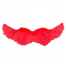 Adult Angel Feather Wings With Elastic Straps Halloween Costume Accessories Luxury Feather Angel Wings For Party Cosplay Dress Up - Red - View 2