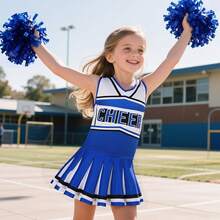 Cheerleader Costume For Girls Cheerleading Outfit For Halloween Cheerleader Gifts 3-10 Years