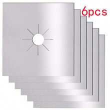 6pcs Reusable Gas Stove Burner Covers - 0.1mm Thick Non-Stick Heat Resistant Stovetop Burner Liners, Easy To Clean, No Power Required - Kitchen Accessories - Multicolor - View 11