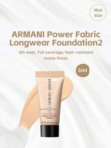 ARMANI Flawless Lasting Foundation 2# 5ml (Sample), 16-Hour Wear, Full Face Coverage, Heat-Resistant Matte Finish - Flawless Long-lasting White - View 2