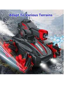 Carro De Control Remoto De Tanque Regalos Para Niños Tanque radiocontrolado Tccicadas con efectos especiales - Rojo - Ver 3