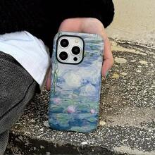 Monet Oil Painting, Water Lilies, Art Phone Case For Iphone 16 Pro Max, 15 Pro, 13, 11, 12, XS, 8 Plus, 7 Glossy 2-In-1long Sleeve Tops - Kiểu 1 (1 cái) - Xem 8