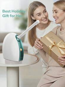 Newbealer Facial Steamer, 3in1 Aromatherapy Face Humidifier, 20 Min Hot & 60 Min Cold Nano Ionic Steam, 180ml Sinuses Moisturizing Cleansing Pores, Bonus 9-Piece Blackhead Remover Kit And Face Brush