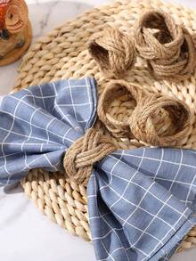 2-24 件/套手工编织黄麻绳餐巾环，适用于餐桌装饰、婚礼、晚宴、节日 - 彩色 - 查看 11