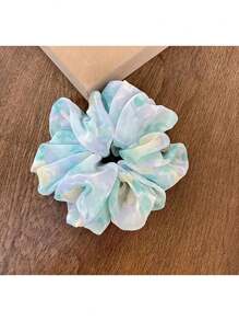 1pc Tie-Dye Fluffy Hair Scrunchies, Elegant Hair Scrunchies For Ponytail Hairstyle And Daily Gathering, Hair Ties, Scrunchy Hair Ties, Hair Bobbles