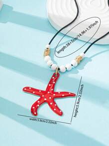1 Pc Summer Ocean Beach Style Starfish Pendant Women Boho Necklace Sea Star Jewelry