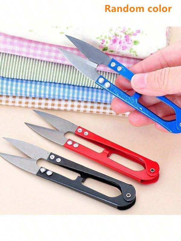 5 Pcs Assorted Household Scissors - Embroidery Scissors, U-Shaped Scissors, Cross Stitch Scissors, Sewing Thread Scissors, Fishing Line Scissors