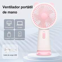 Mini ventilador portátil de carga USB, ventilador pequeño con base, adecuado para verano y exteriores, viajes. - FS333-D - Ver 1