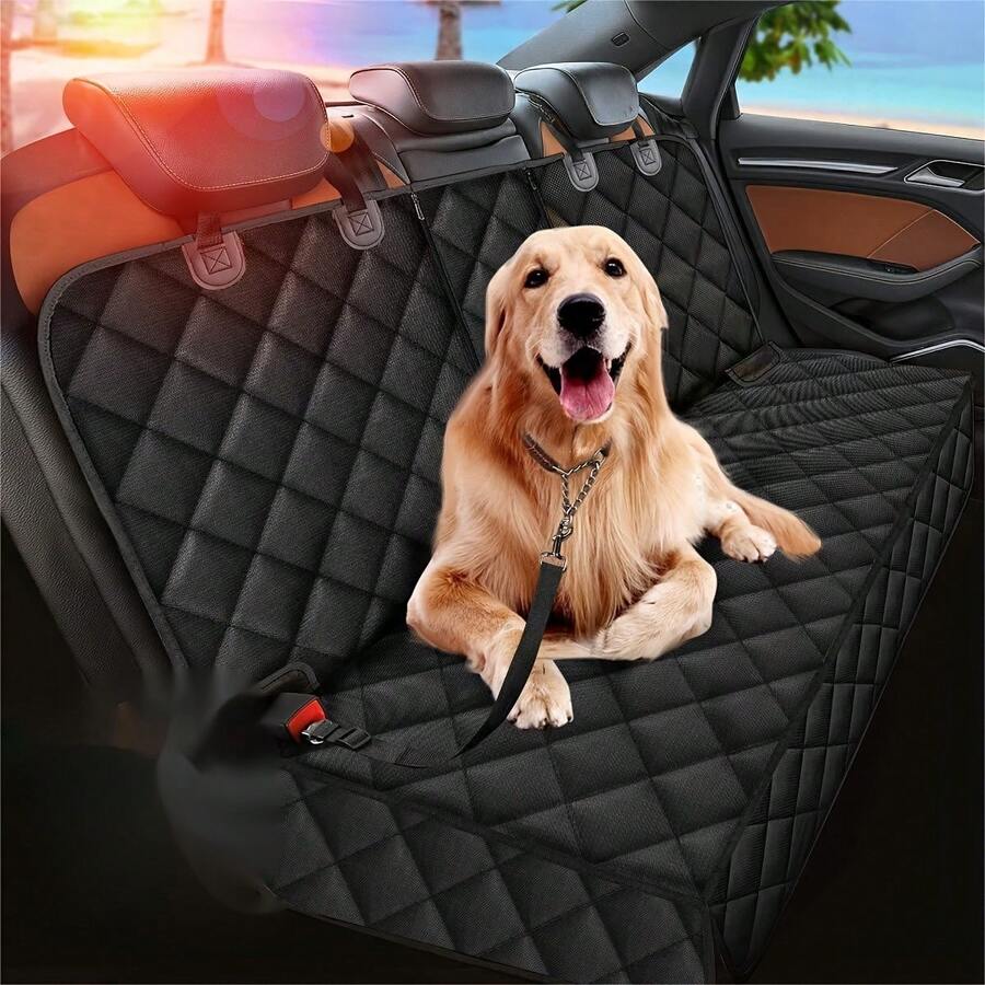 1pc Black Pet Car Seat Cover 100% Waterproof And Non-Slip Back Seat Mat, Compatible With Various Small Cars, Trucks, Suvs, Machine Washable Dog Car Seat Car Seat Covers Dog Car Seat Cover Pet Car Seat - Black - View 1